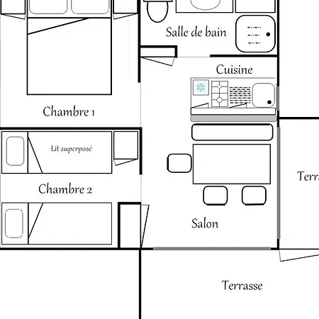 Familial 5 Pers Avec Terrasse A - Api-1-52-1152 * アクサ